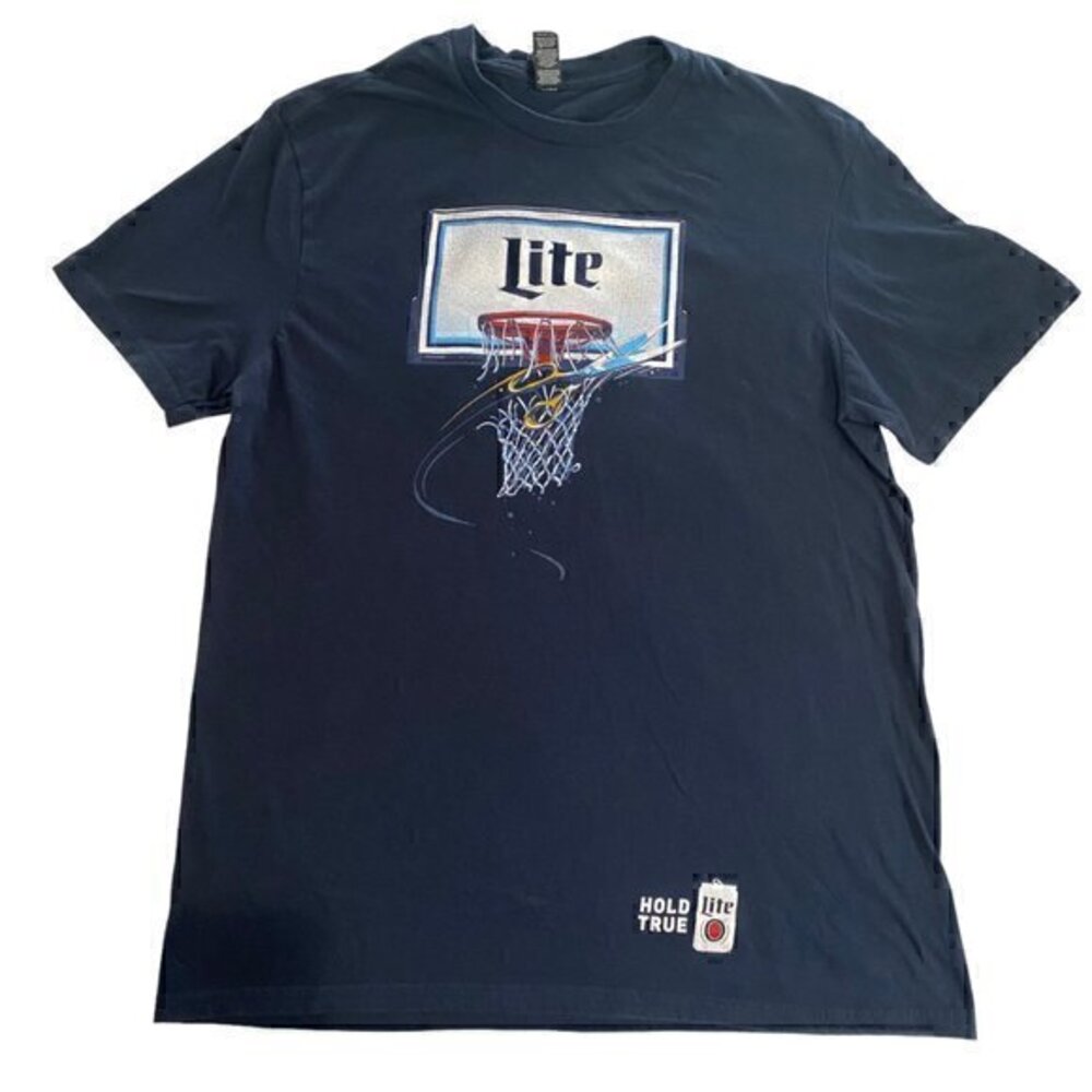 Lite Beer Mens T-Shirt By District Basketball Graphic Hold True Size Large
